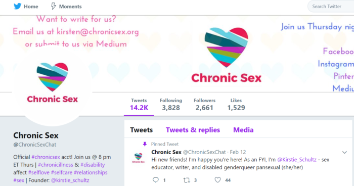 Chronic Sex Chat 101 Participating In Twitter Chats Chronic Sex 4715